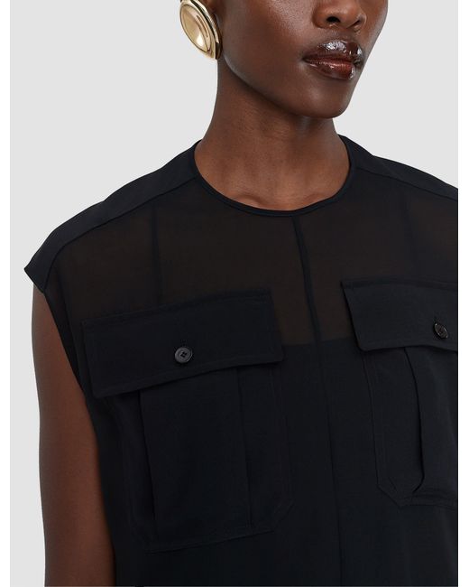 Blouse Kniza En Mélange De Soie Joseph en coloris Black