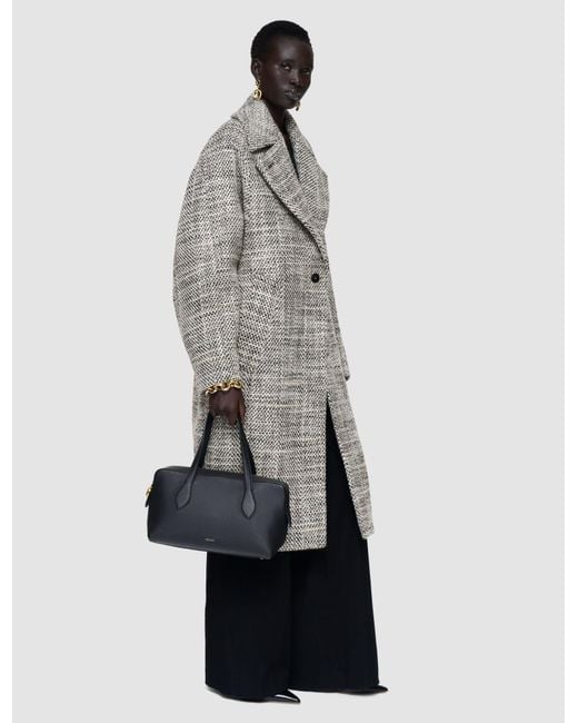 Joseph Gray Florent Crosshatch Virgin Wool Coat