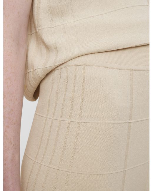 Joseph White Viscose Grid Knit Trousers