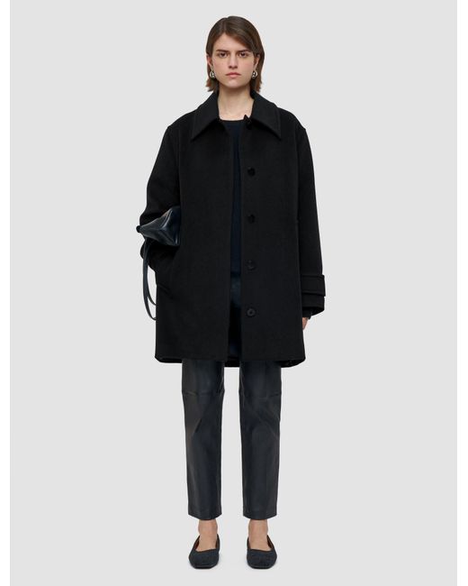 Joseph Black Loti Soft Wool Cashmere Coat