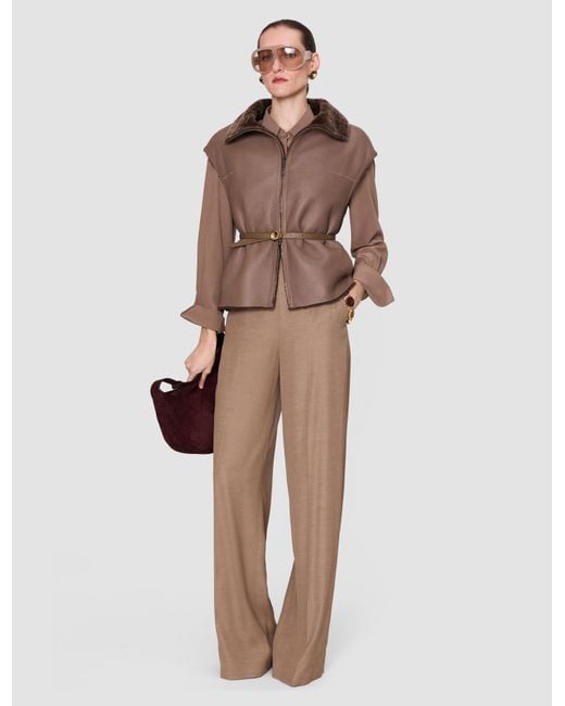 Joseph Brown Nico Reversible Textured Shearling Gilet