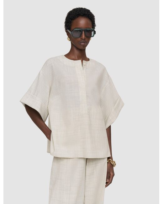 Joseph Natural Yani Light Wool Blouse