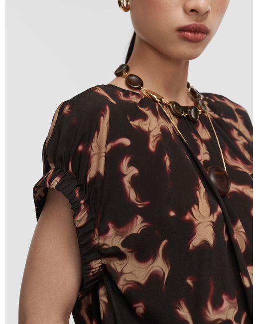 Joseph White Phoebe Tortoiseshell Crepe Blouse