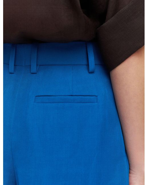 Joseph Blue Centa Linen Blend Shorts