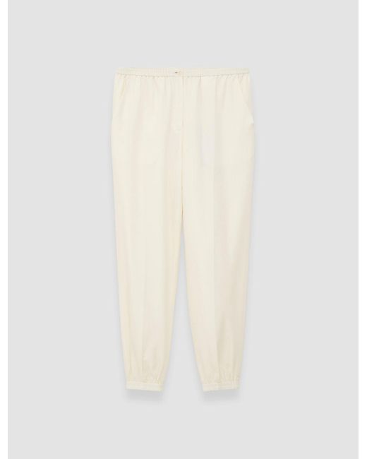 Joseph White Soft Cotton Silk Taio Trousers