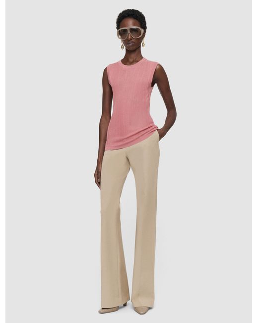 Joseph Pink Calife Silk Cotton Rib Vest