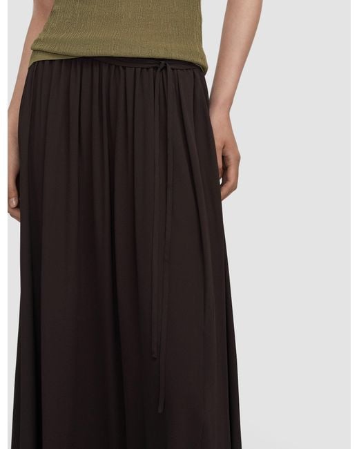Joseph White Elba Silk Blend Crepe Skirt