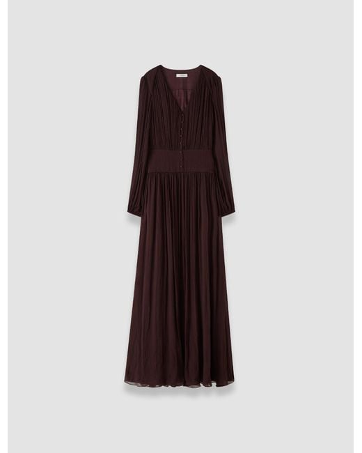 Joseph Purple Bianca Silk Chiffon Dress