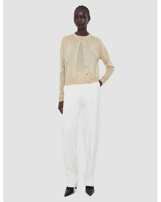 Joseph White Tasse Lurex Knit Cardigan