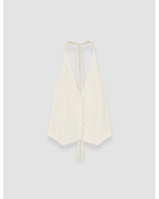 Joseph White Suez Pleat Jacquard Tie Waistcoat