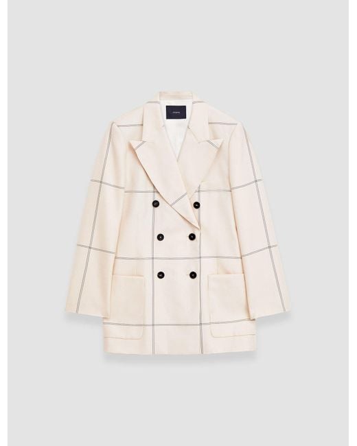 Joseph Natural Wool Tartan Leandre Jacket