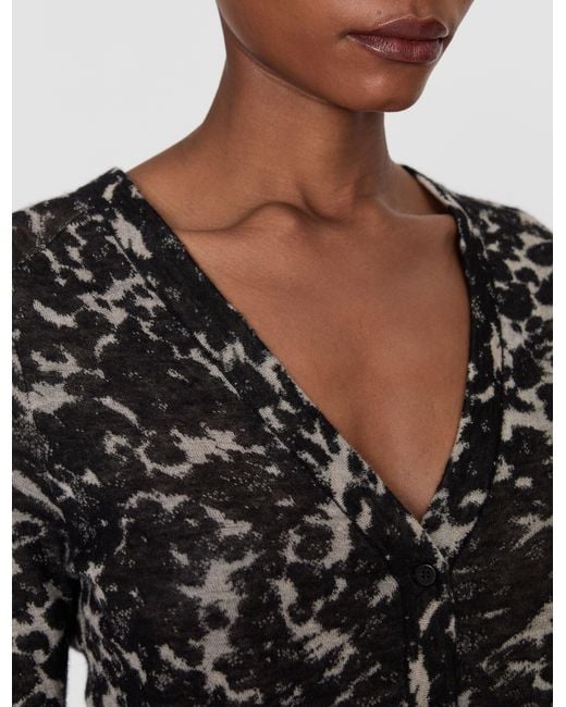 Joseph Black Aisha Cashair Jacquard Cardigan