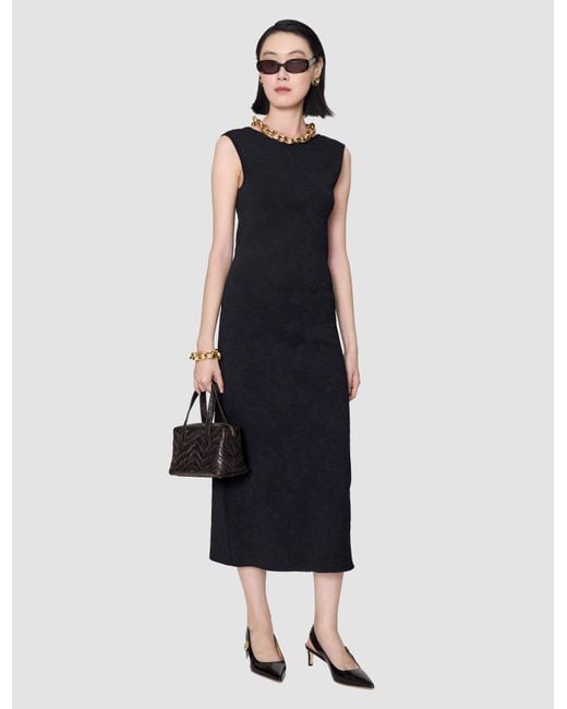 Joseph Black Orosia Leopard Jacquard Milano Dress