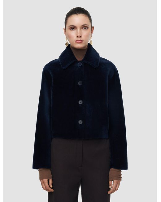Joseph Blue Alloway Reversible Soft Shearling Jacket