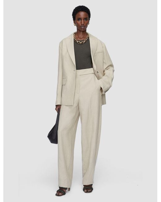 Joseph Natural Aix Light Linen Blend Trousers