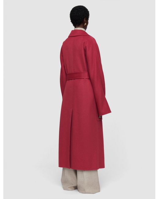 Joseph Red Spencer Double Face Cashmere Coat