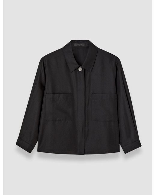 Joseph Black Satie Soft Cotton Silk Shirt