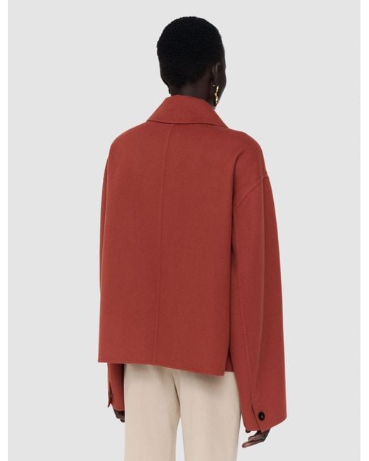 Joseph Red Kalaa Light Double Face Wool Jacket
