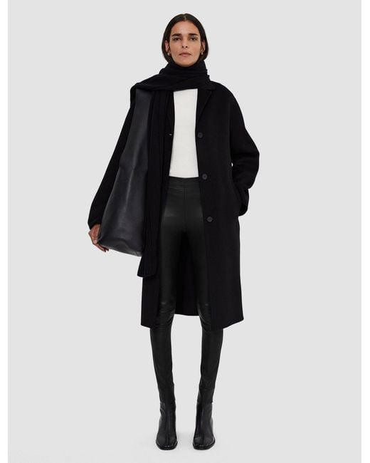 Joseph Gray Leather Stretch Leggings