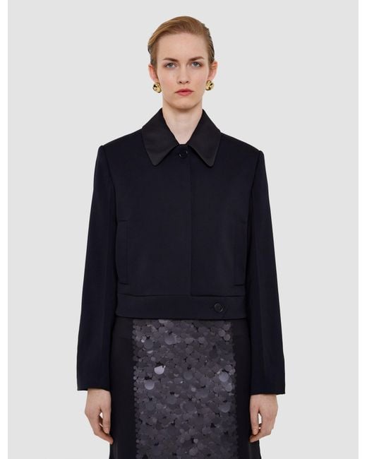 Joseph Blue Abbe Tailored Crepe Jacket