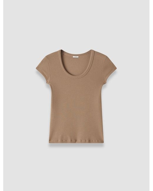 Joseph Natural Saba Cotton Rib Top