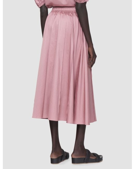 Joseph Pink Manar Cotton Sateen Skirt