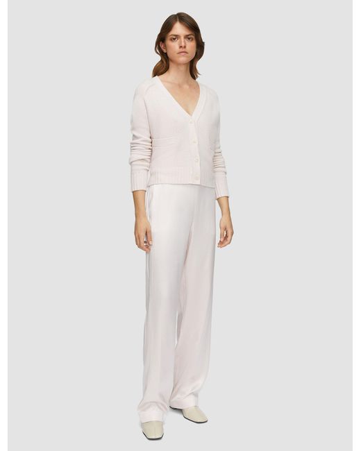Joseph White Sahel Silk Satin Trousers
