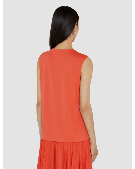 Débardeur En Jersey De Coton Et Soie Joseph en coloris Red