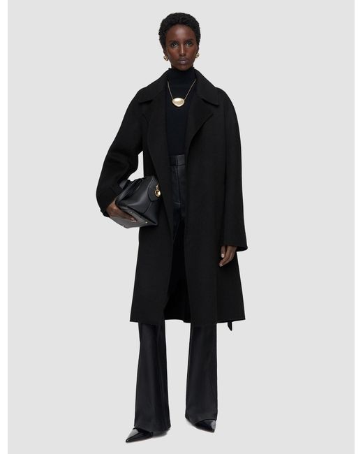Joseph Black Costana Double Face Cashmere Coat