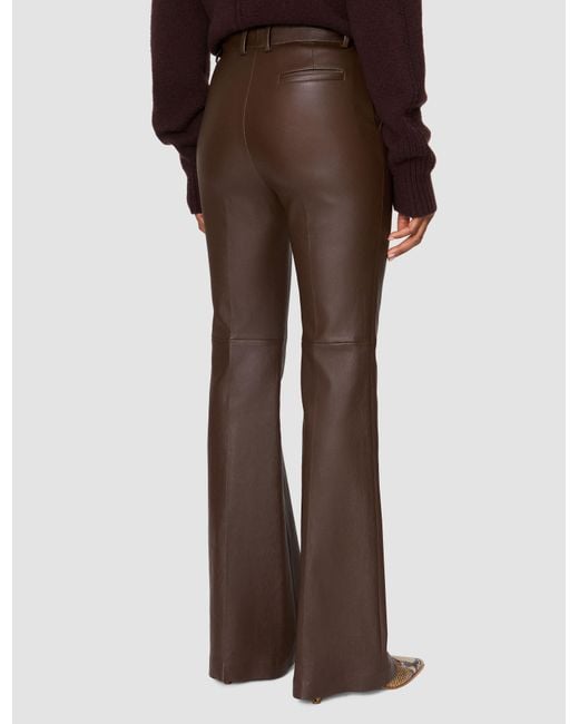 Joseph Brown Tafira Leather Stretch Trousers
