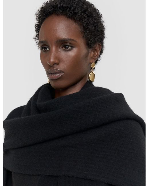 Joseph Blue Flora Waffle Wool Scarf