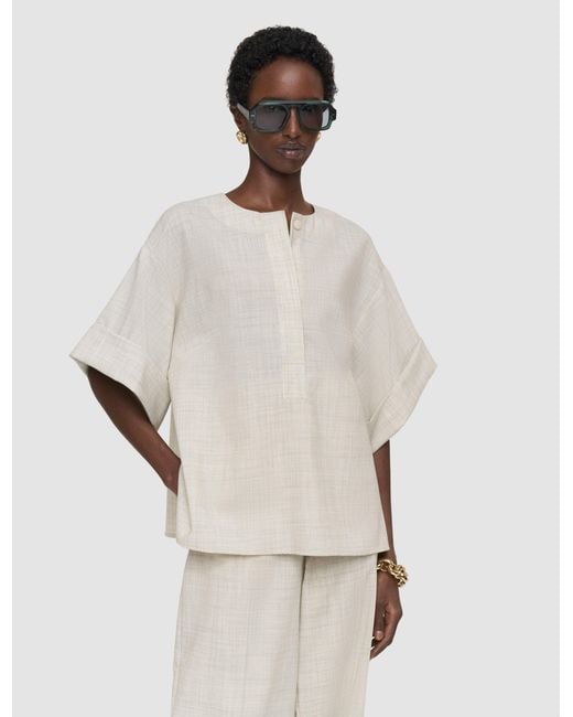Joseph Natural Yani Light Wool Blouse