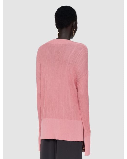 Pull Jardin En Côte Coton Soie Joseph en coloris Pink