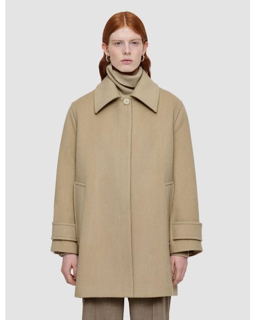 Joseph Natural Loti Soft Wool Cashmere Coat
