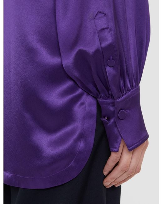 Joseph Purple Dieu Double Satin Blouse