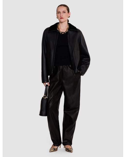 Joseph Black Kyro Reversible Soft Shearling Jacket