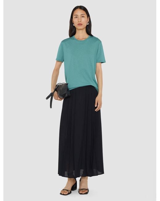 Joseph Blue Cotton Silk Jersey T-Shirt