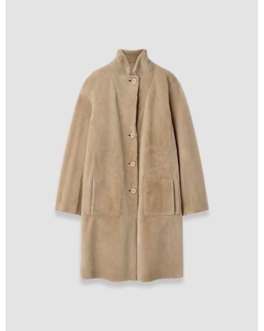 Joseph Natural Britanny Reversible Soft Shearling Jacket