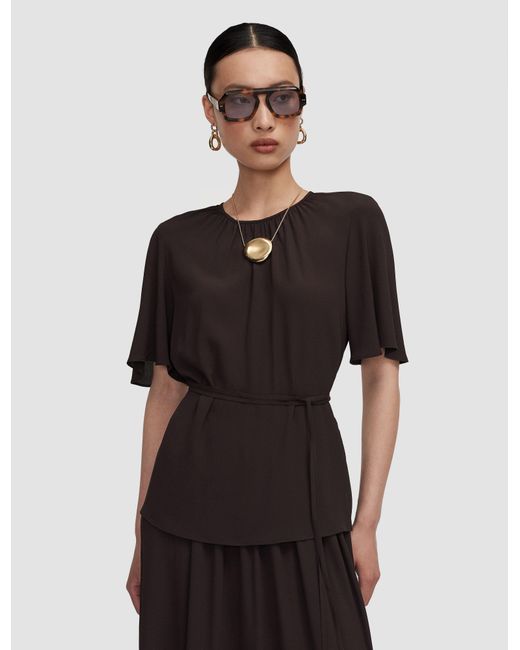 Joseph Brown Libby Silk Blend Crepe Top