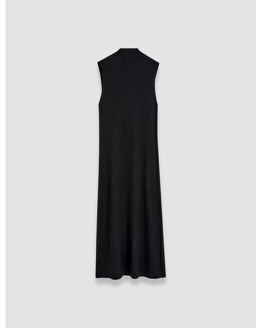 Joseph Black Gradient Stitch High Neck Dress