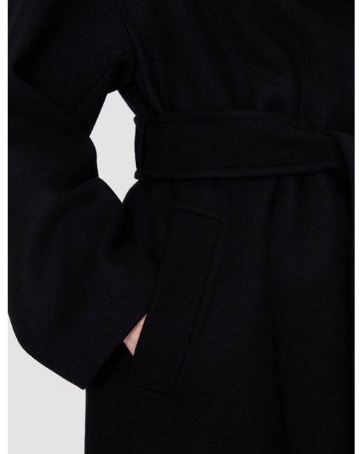 Joseph Black Fiore Wool Blend Coat
