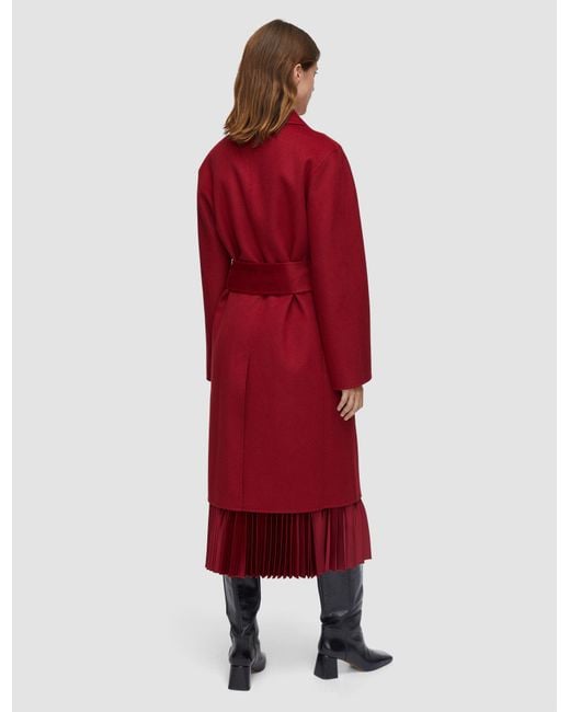 Joseph Red Costa Double Face Cashmere Coat