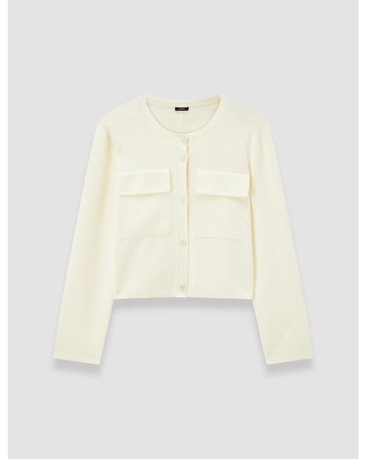 Joseph Natural Viscose Knit Stretch Cardigan Jacket