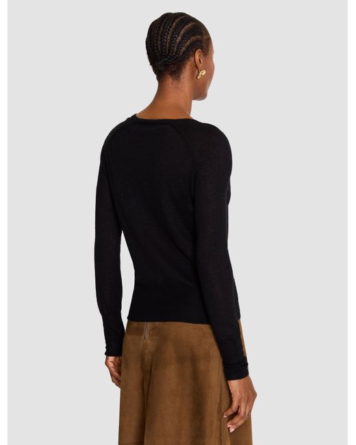Joseph Black Cetus Cashair V Neck Jumper