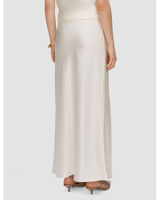 Jupe Isaak Long En Satin De Soie Joseph en coloris Black