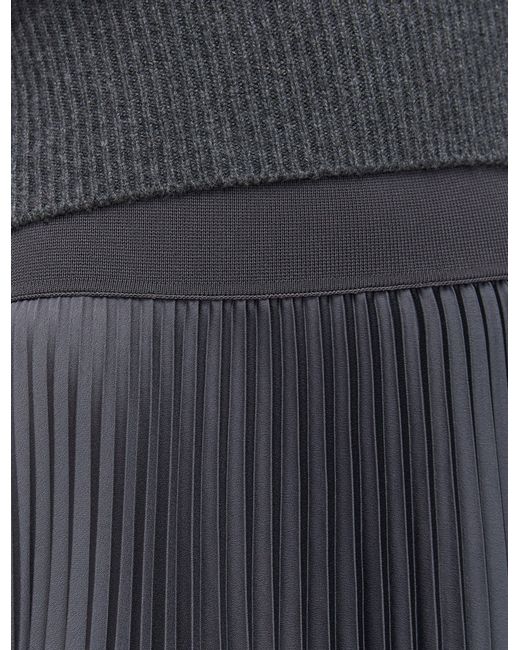 Joseph Blue Ade Knit Weave Plissé Skirt