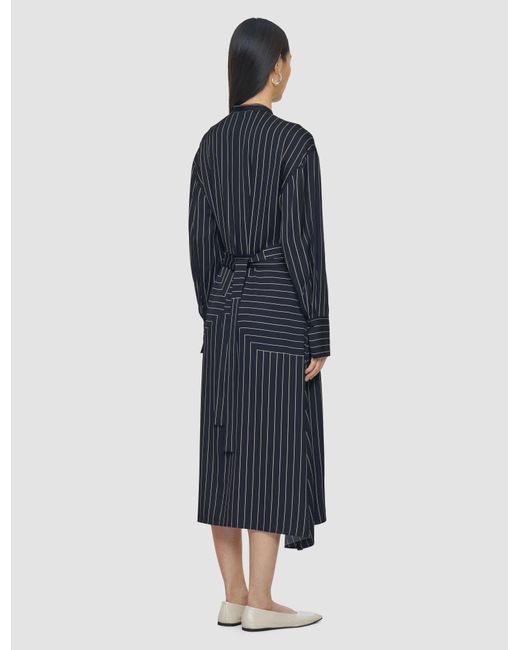 Joseph Blue Orlana Geometric Print Silk Dress