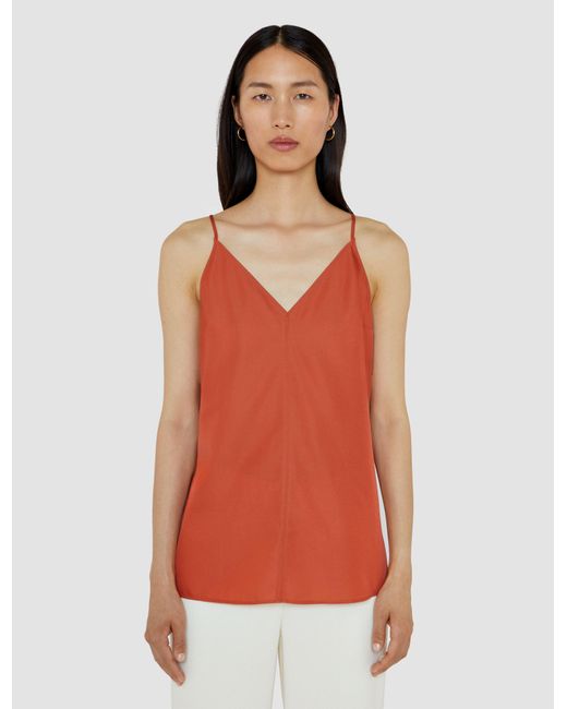 Joseph Red Aragon Soft Cotton Silk Top