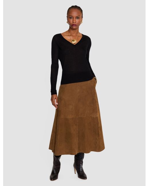 Joseph Black Cetus Cashair V Neck Jumper