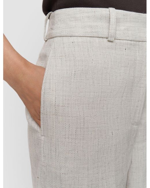Joseph White Arven Textured Cotton Linen Trousers
